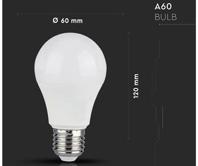 V-TAC Smart Lampada Led Bulb E27 A60 10W WiFi RGB CCT Dimmerabile APP Compatible Amazon Alexa Google Home SKU-2751