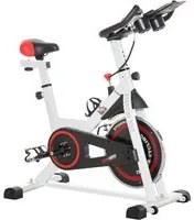 Cyclette Professionale da Camera Volano 8 Kg con Schermo LCD Bianca