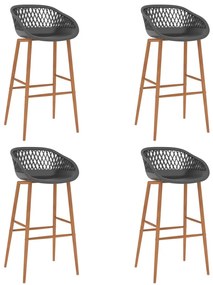 Sedie Da Bar 4 Pz Grigie /