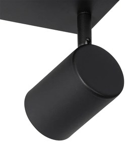 Plafoniera moderna nera a 2 luci rettangolare regolabile - Jeana