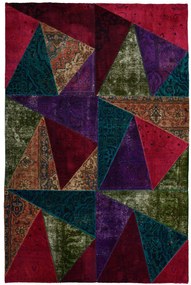 Patchwork Tappeto 200x300 Marrone (Iran) Annodato A Mano