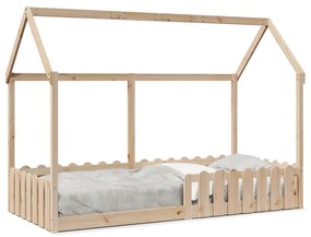 Giroletto Per Bambini 90x190 Cm İn Legno Massello Di Pino /