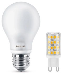 Philips & e3light - Lampadine LED Set 1x E27 (1055lm & 1x G9 (410lm)