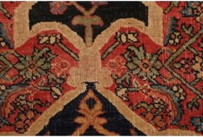 Antik Medaglione Floreale Rosso Blu Scuro 160x220 Cm
