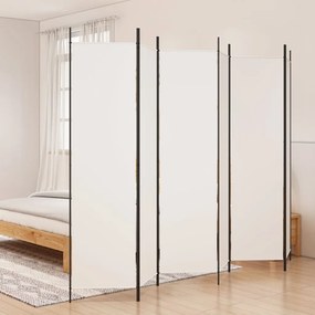 Divisorio A 6 Pannelli Bianco 300x200 Cm Tessuto /