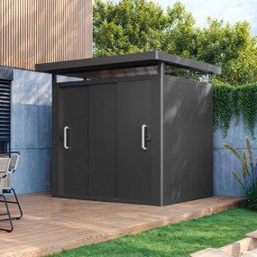 PRIMEYARD Casetta da giardino 228 x 180 cm, antracite - (GFPV01001)
