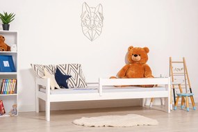 Letto per bambini Paul con barriera - bianco - letto senza spazio di archiviazione 140x70 cm