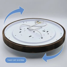 Brilagi - Lampada LED da soffitto CARVALHO SLIM 3xE27/60W/230V noce 47 cm