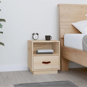 Comodino 40x34x45 Cm İn Legno Massello Di Pino /