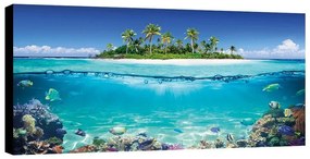 Stampa su tela Mare Tropicale, multicolore 145 x 75 cm