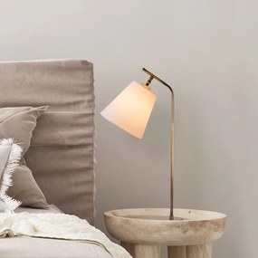 Lampada da tavolo in bianco e bronzo (altezza 67 cm) Salihini - Opviq lights