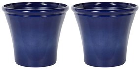 Set di 2 vasi da fiori blu navy ⌀ 55 cm KOKKINO Beliani