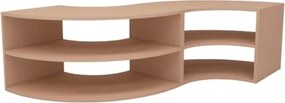 Mobile TV Ad Angolo Design Onda Con Ripiani Melissa Beige