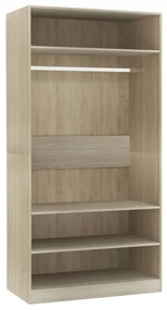 Armadio rovere sonoma 100x50x200 cm in truciolato