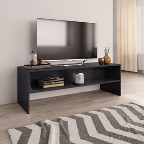 Mobile tv grigio lucido 120x40x40 cm in truciolato