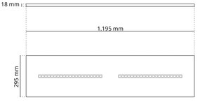 Pannello LED 120x30 28W 36W 42W CCT CRI92 con driver Philips Colore Bianco Variabile CCT