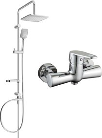 Mexen Sven set doccia esterno con soffione e miscelatore doccia Kama, cromo - 72540262-00