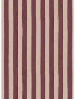 Josephine Munsey Carta da parati Medium Hand Painted Stripe - Red Current/ Shiitake