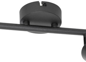 Faretto orientale nero con bambù 2 luci - Rayan