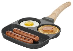 Padella 2 scomparti tondi e grill Mini Mania grigio