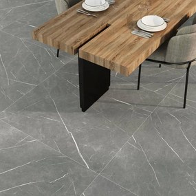 Piastrella da pavimento e rivestimento interno rettificato ETERNAL DARK NATURAL 120X120 in gres porcellanato opaco grigio 120 x 120 cm Sp. 9 mm traffico medio forte (pei 3/5) R9 1.44 mq