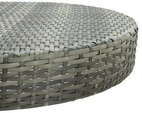 Tavolo da giardino grigio 75,5x106 cm in polyrattan