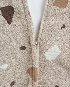 Pouf a sacco per bambini marrone chiaro con rivestimento in bouclé e ciniglia Terrazzo Square – Wigiwama