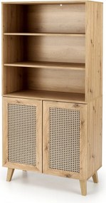 Credenza Borneo REG-1 in rovere castagno/nero - L80 cm