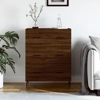 Credenza Rovere Marrone 69,5x34x90 cm in Legno Multistrato 827875