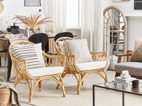 Set da giardino 4 posti in rattan naturale SIBARI Beliani