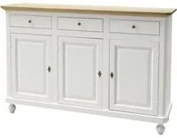 Madia credenza in legno shabby chic 3 porte l.150 x p.45 h.98