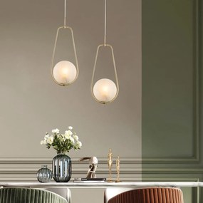 Lampadario Contemporaneo Afrodite Metallo Bronzo 1 Luce E27