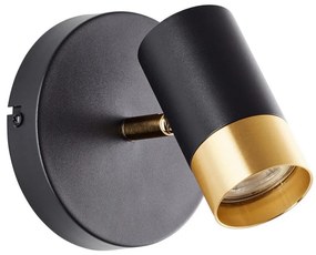 Brilliant - Faretto da parete a LED VIGOLO 1xGU10/5W/230V nero/oro