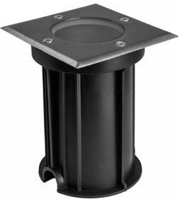 Lampada segnapasso da esterno LUKKA CONNECT 1xGU10/4W/230V IP67 cromo opaco quadrato