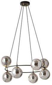 Lampadario Minimal Tiamat Acciaio Nero Oro Grigio 7 Luci E14 Ip20