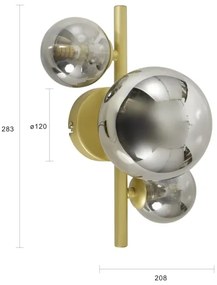 Brilagi - Applique a LED MILLA 3xG9/3W/230V oro/fumé