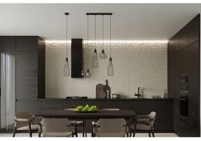 Sollux SL.1165 - Lampadario a sospensione con filo SUBA 1xE27/15W/230V nero