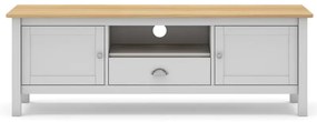 Tavolo TV in pino bianco/naturale 158x53 cm Misti - Marckeric