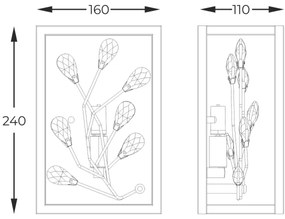 Zuma Line W0578-01A-B5V7 - Applique SPRING 1xG9/33W/230V oro