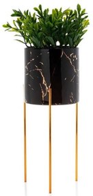 Portafiori NILA 28x11 cm nero/oro