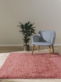 benuta Basic Tappeto a pelo lungo Soho Rosa 160x160 cm - Tappeto design moderno soggiorno