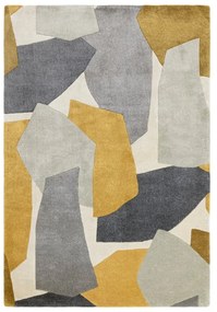 Tappeto in fibra riciclata tessuta a mano in giallo ocra e grigio 200x290 cm Romy - Asiatic Carpets