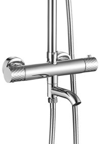 Set Doccia da incasso con Termostatato Lungo Diamond Chrome