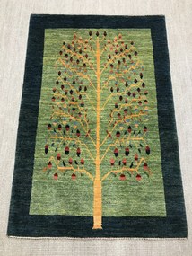 Gashguli Tappeto 150x100 Verde (Iran) Annodato A Mano