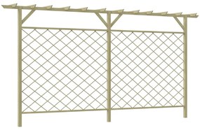 Recinzione di Lattice con Pergolato per Giardino in Legno