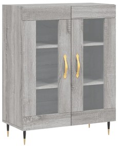 Credenza grigio sonoma 69,5x34x90 cm in legno multistrato