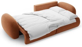 Divano angolare color mattone allungabile/con contenitore con rivestimento in ciniglia Tonale – Cosmopolitan Design