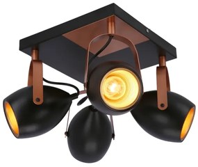 Faretto ANICA 4xE14/40W/230V nero/rame