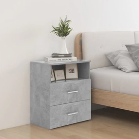 Comodini 2 Pz Grigio Cemento 50x32x60 Cm /