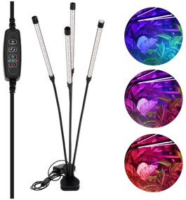 Lampada LED dimmerabile con clip per piante VITARO 4xLED/10W/230V nera